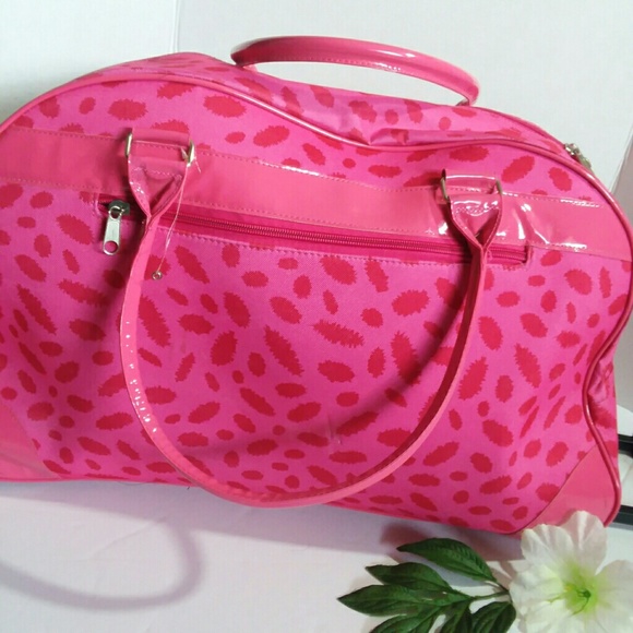 Bags Airport Regulation Rolling Travel Bag Pink Print Poshmark